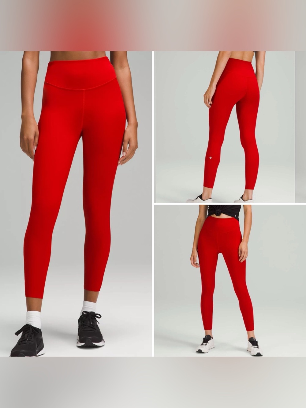 Lululemon Base Pace High Rise Leggings in Dark Red Women's Size 4 Inseam 24"